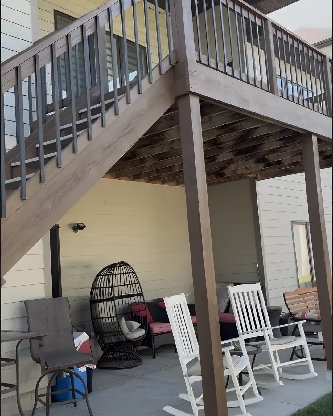 Deck staining project, Omaha metro