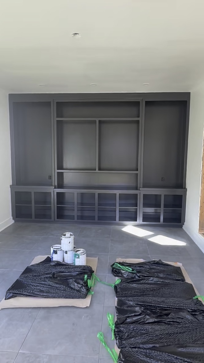 After: cabinet area refinished by Patch and Paint Bros